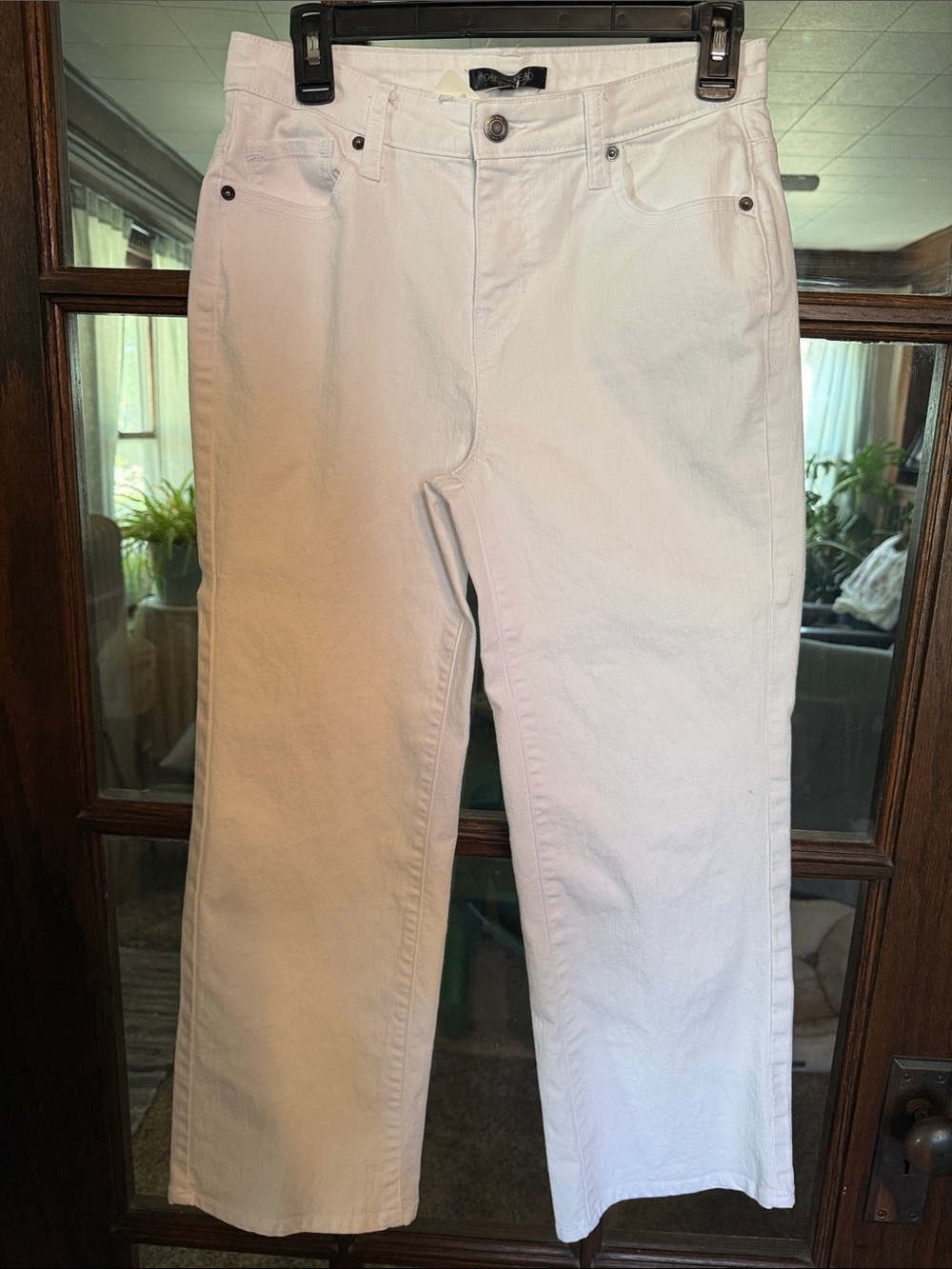 Daily Thread Womens White Wide Leg High Rise Denim Jeans Size 2 Ankle Length
